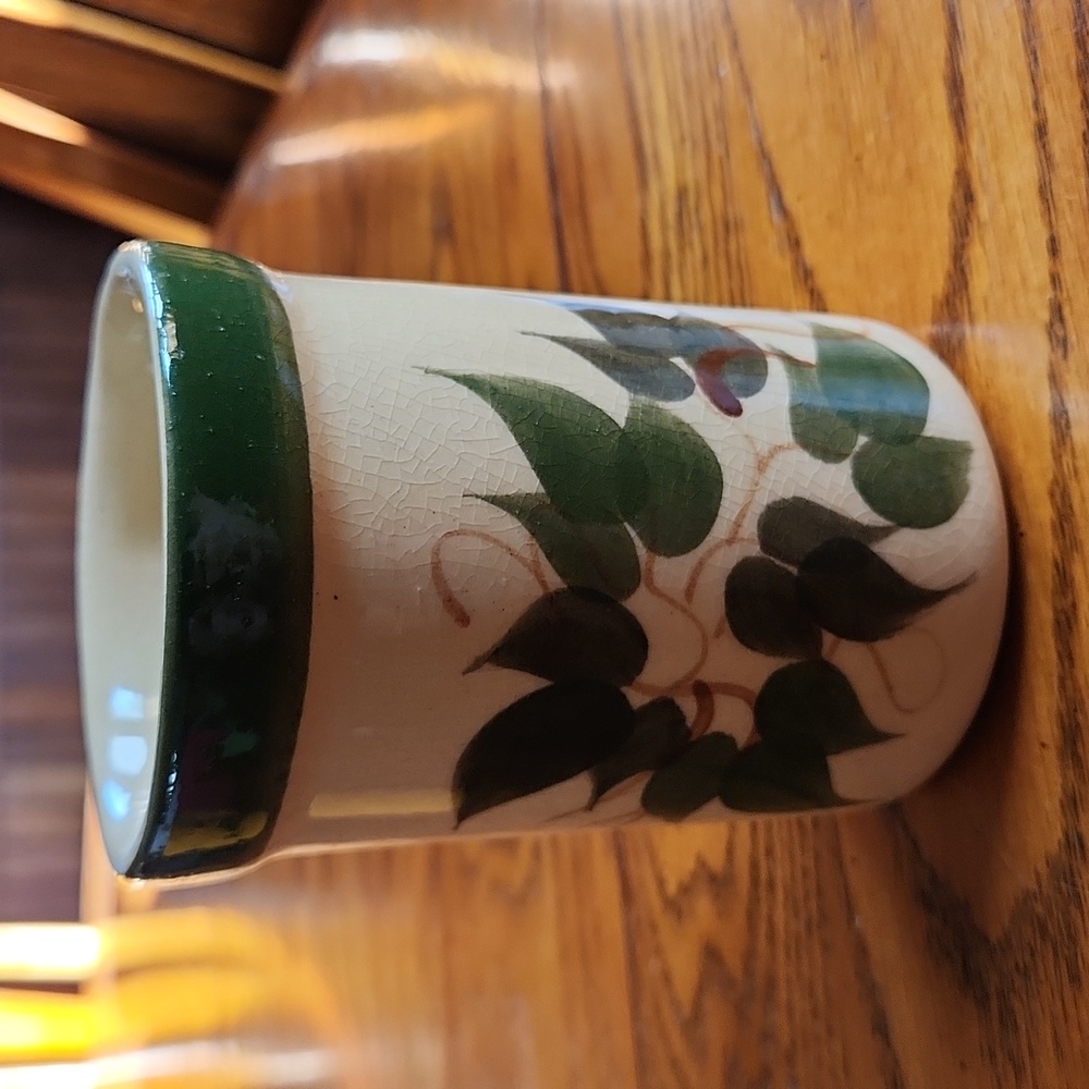 2003 Alpine Pottery Roesville Ohio small crock